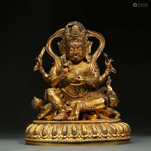 gilt Bronze Daheitian, Ming Dynasty