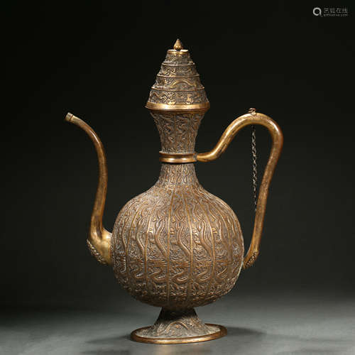 Gilt bronze Mu Hu, Qing Dynasty, China