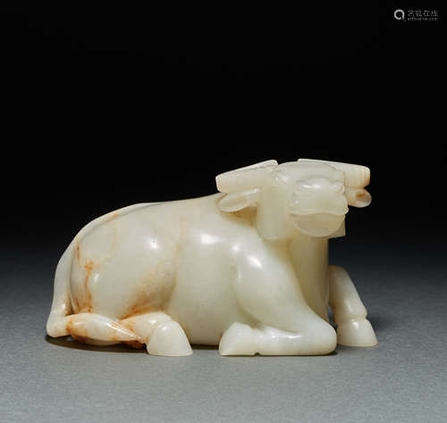 QING DYNASTY, JADE COW