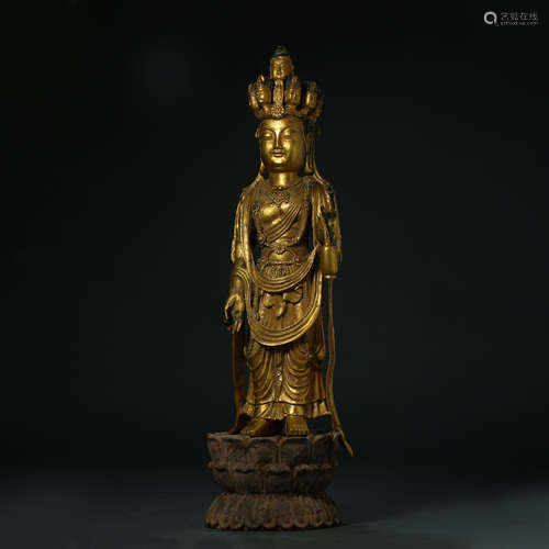 KOREAN GILT BRONZE BUDDHA STATUE