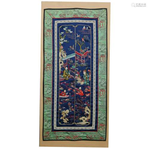 QING DYNASTY, EMBROIDERY HANGING SCREEN