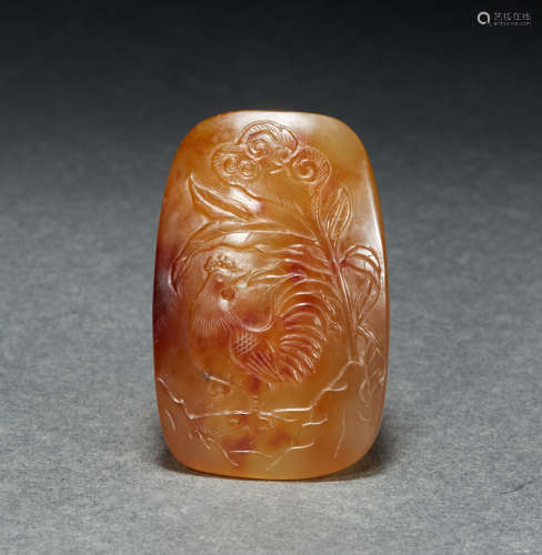 YUAN DYNASTY, AGATE MADE RING