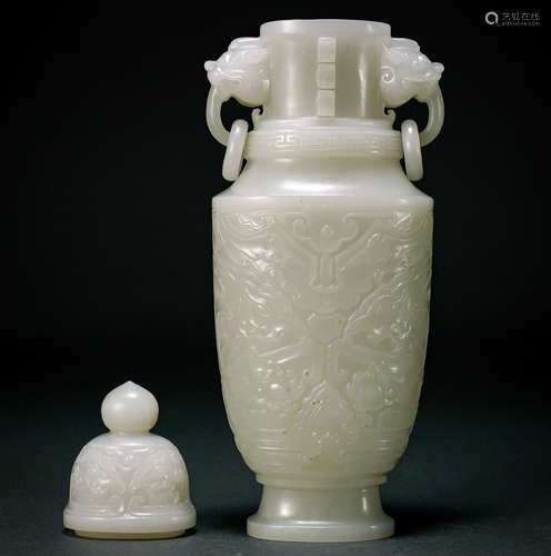 QING DYNASTY, JADE VASE