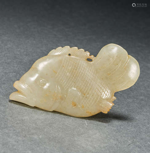 JIN DYNASTY, JADE CARVED FISH