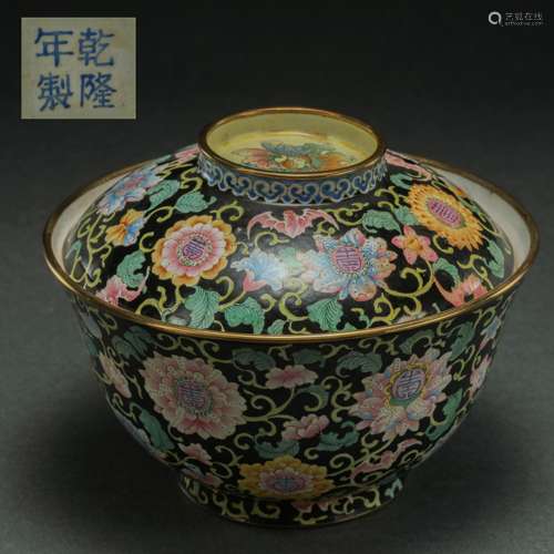 QING DYNASTY, FAMILLE ROSE TEA CUP