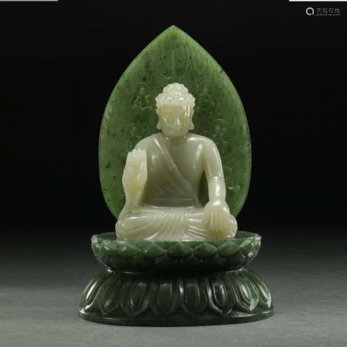 QING DYNASTY, JADE BUDDHA