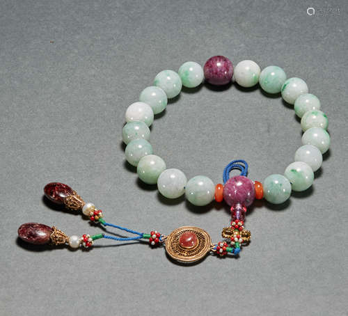 EMERALD BUDDHA BEADS BRACELET