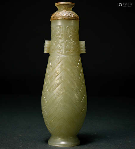 QING DYNASTY, JADE BOTTLE