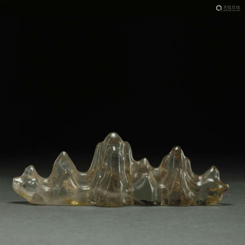 QING DYNASTY, CRYSTAL PEN HOLDER