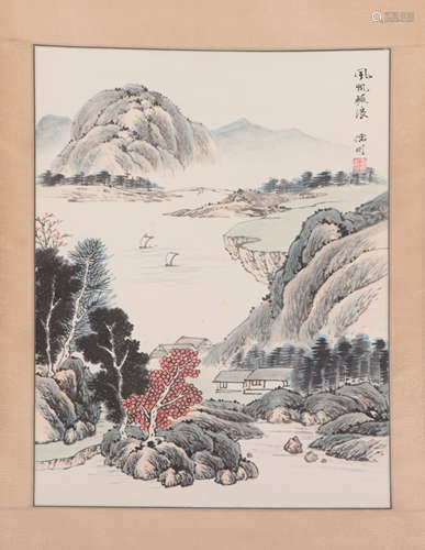 A CHINESE LANDSCAPE PAINTING