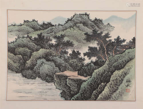 A CHINESE LANDSCAPE PAINTING