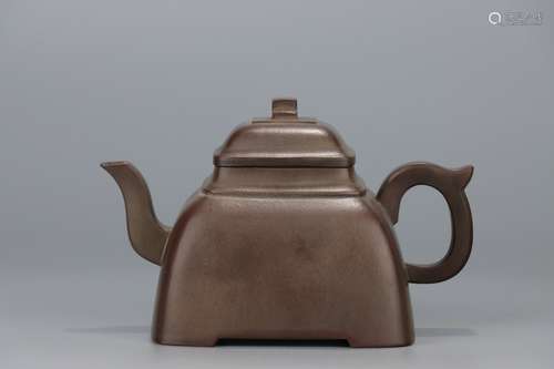 Old Collection .Square Plain Zisha Teapot