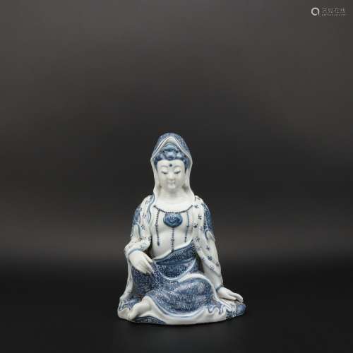 Blue-and-white Avalokitesvara