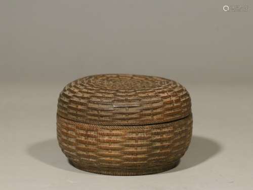 Old Collection. Bamboo Hand-carved Incense Container