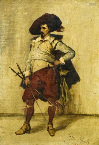 Franois DUMONT (c.1850-?) Portrait of a fencer, 1887 oil on...