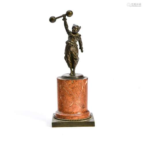 Young clown EARLY 20TH CENTURY WORK Bronze sculpture with br...