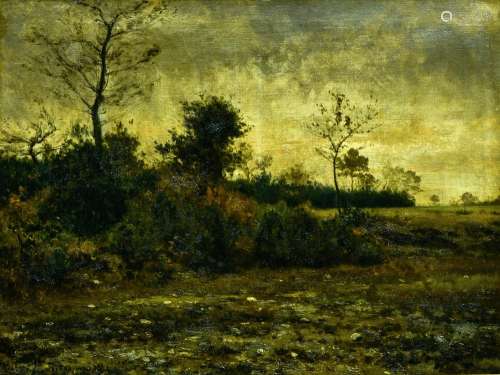 Jules LŽon MONTIGNY (1847-1899) Rural landscape oil on canva...