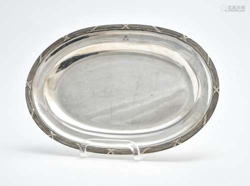 Plate AUSTRIA-HUNGARY, EARLY 20TH CENTURY silver, oval-shape...
