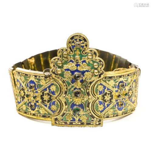 Marriage belt GREECE, EARLY 19TH CENTURY Enamelled and gilt ...