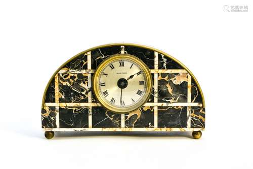 Bulle Clock ART DECO WORK black and white marble, framed is ...