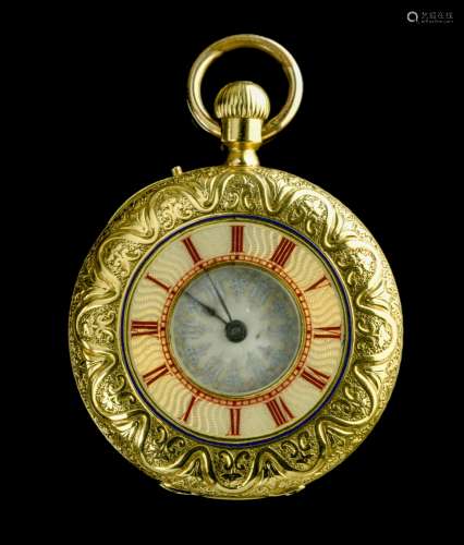 Yellow gold fob watch LATE 19TH CENTURY 18 kt yellow gold fo...