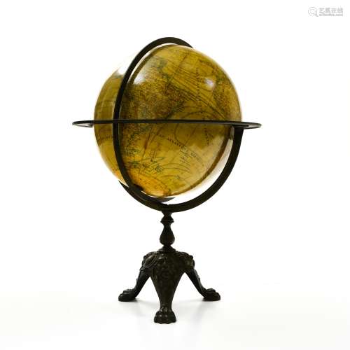 J. LEBEGUE & Cie, Paris Globe on cast iron tripod stand. Mar...