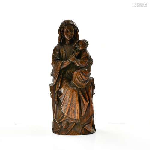 Seated Madonna and Child 19TH CENTURY, MEDIEVAL STYLE Ronde-...