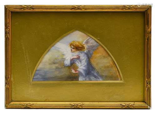 Angel, 1909 SYMBOLIST SCHOOL watercolour on paper, signed an...