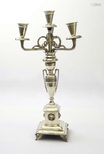 Candelabra VIENNA, SECOND HALF OF THE 19TH CENTURY Silver, w...