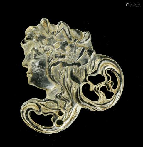 Travail Art Nouveau Piece of a parure glass