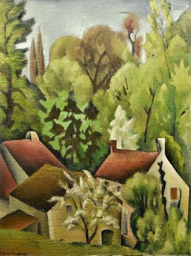 Pierre DE VAUCLEROY (1892-1980) Languedoc landscape oil on c...