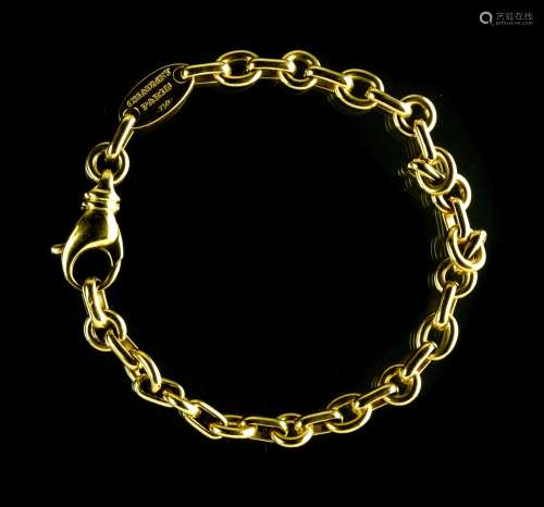 CHAUMET Bracelet 18 kt yellow gold, with a jaseron chain, nu...