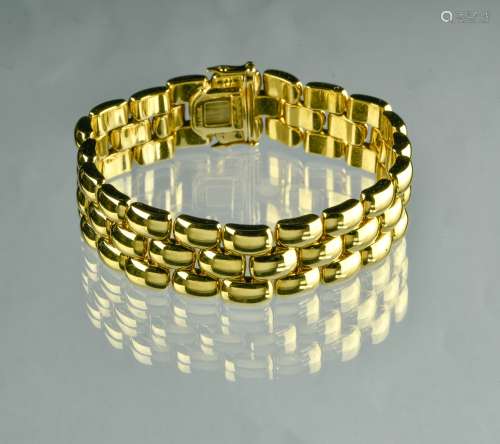 CHAUMET Bracelet 18 kt yellow gold, rice grain chain link, n...