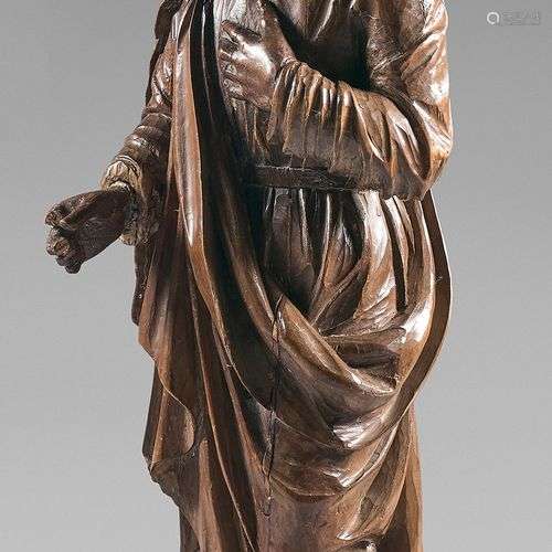 Statue d'un saint Joseph en tilleul (?) dos évidé.Début du X...