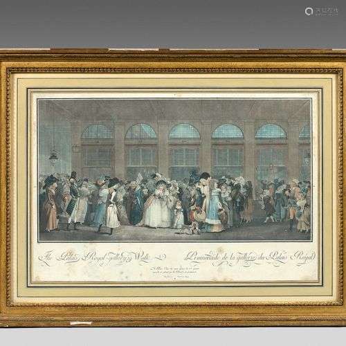 Promenade de la Galerie du Palais-Royal, 1787, gravure aux o...