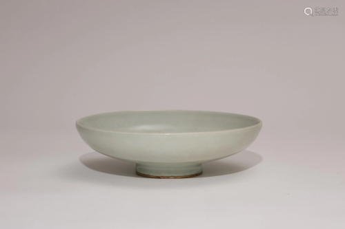 A High Relief Floral Celadon Plate