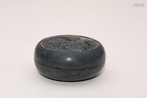 A Stone Carving of Landscape Ink Pad Box