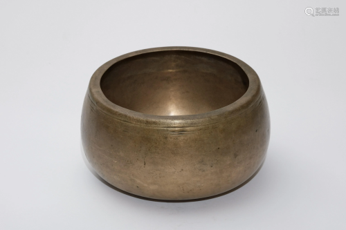 A 19th Century Tibetan Bronze Offering Singing Bowl