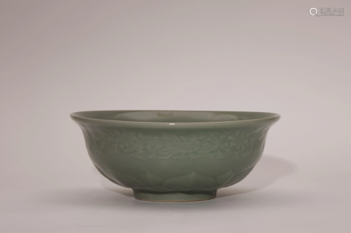 A Longquan Floral High Relief Bowl