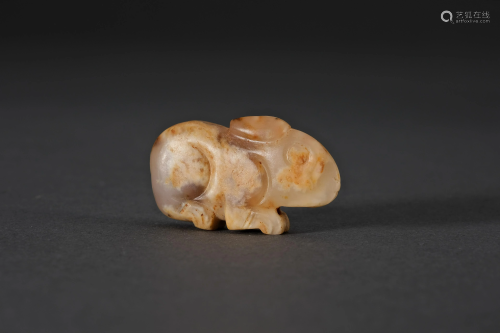 A Carved Jade Rabbit Pendant