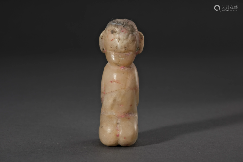 A Carved Jade Human Figure