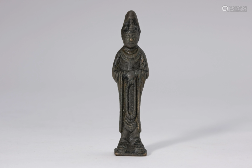 A 15th Century Bronze Figure of Bodhisattva