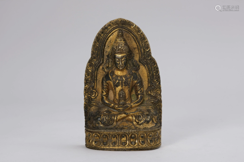 An 18th Century Tibetan Gilt Bronze Molding