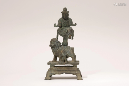 A Bronze Figure of Bodhisattva