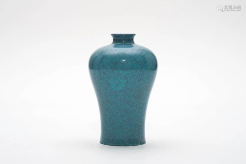 A Jun Splashed Blue-Glaze Meiping Vase