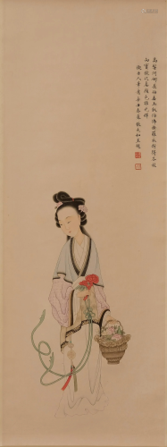 A Color on Paper of A Lady by Zhang Yunhe