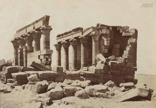 Henri BÉCHARD (1869-1890) Vues d'Egypte, Temples et cataract...