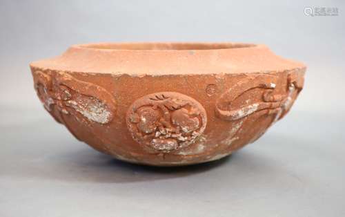 A Compton pottery ‘seasons’ terracotta planter, early 20th c...