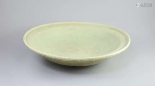 A Chinese Ming Longquan celadon dish, 15th/16th century,crac...