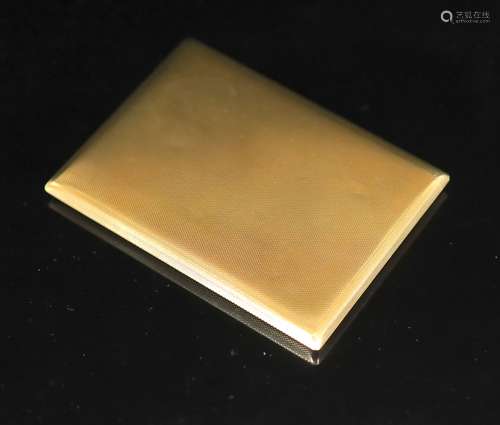 A 1950's Garrard & Co engine turned 9ct gold cigarette case,...